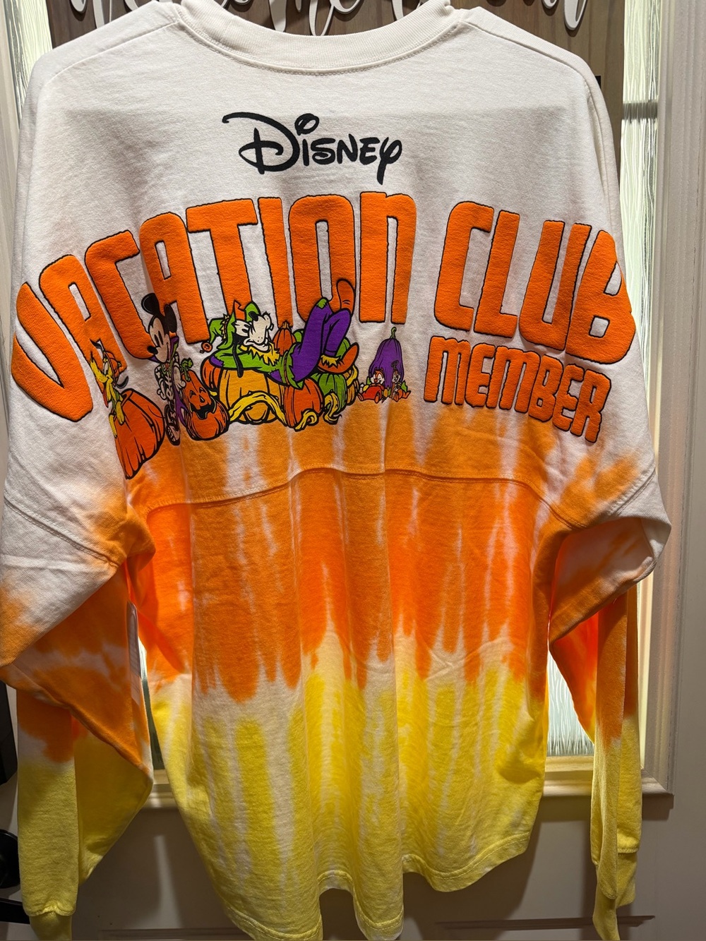 Disney Vacation Club Member Halloween DVC Spirit Jersey in Orange Yellow with